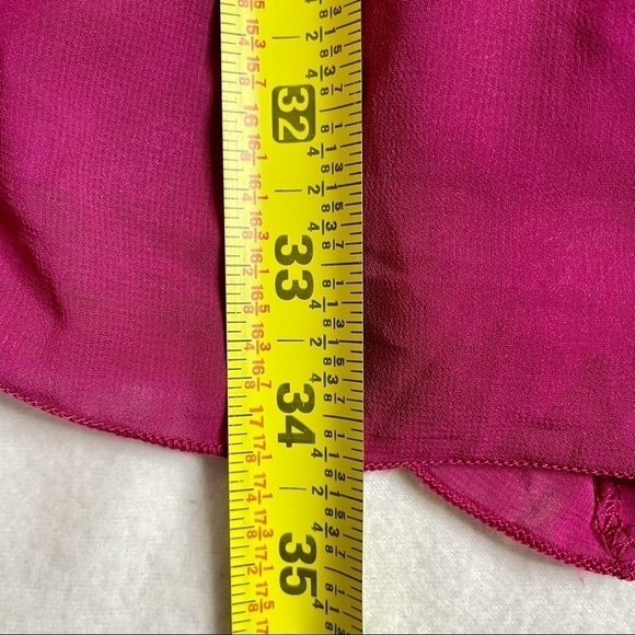 Katia One Shoulder Fit & Flare Magenta Cream Dress Size Large - Picture 10 of 12